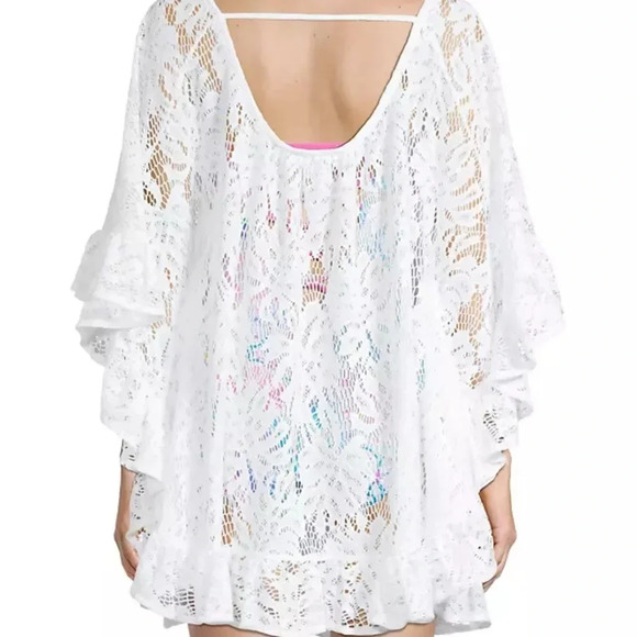 Lilly Pulitzer Atley Ruffle Resort White Swim Cover Up size XXS/XS - Picture 4 of 13